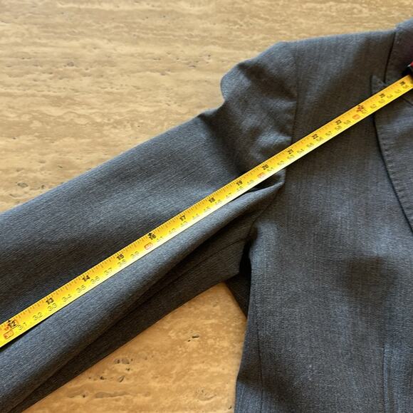 Ann Klein Grey One Button Preppy Wool Blend Dressy ZZ - Picture 9 of 13